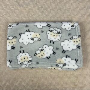 Parent's Choice Lamb Sheep Baby Blanket Gray White Black Plush Soft